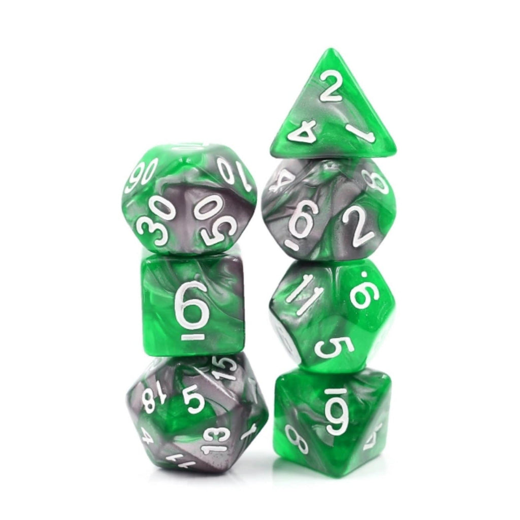 Emerald Ore RPG Dice Set Plastic Dice Foam Brain Games