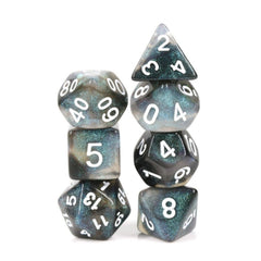 Everclear Aurora RPG Dice Set Plastic Dice Foam Brain Games