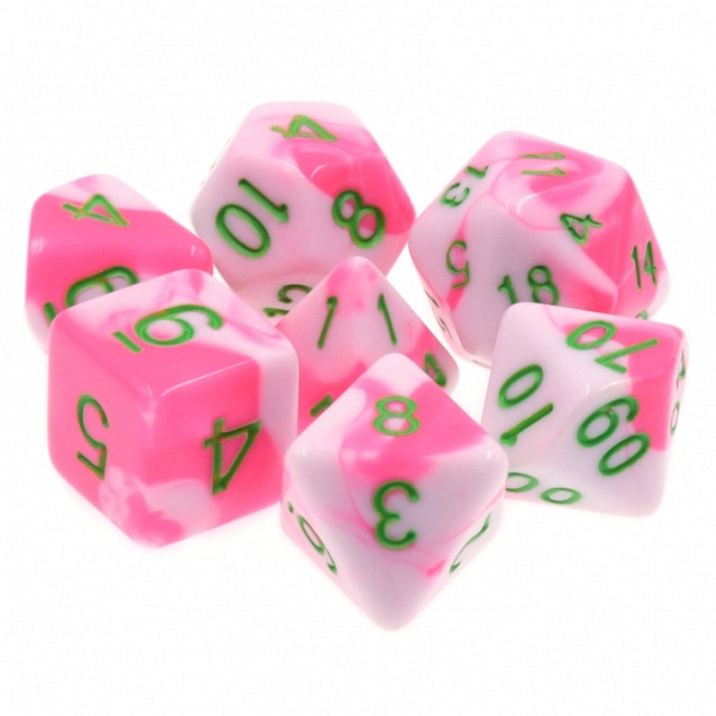 Pink Flamingo RPG Dice Set Plastic Dice Foam Brain Games