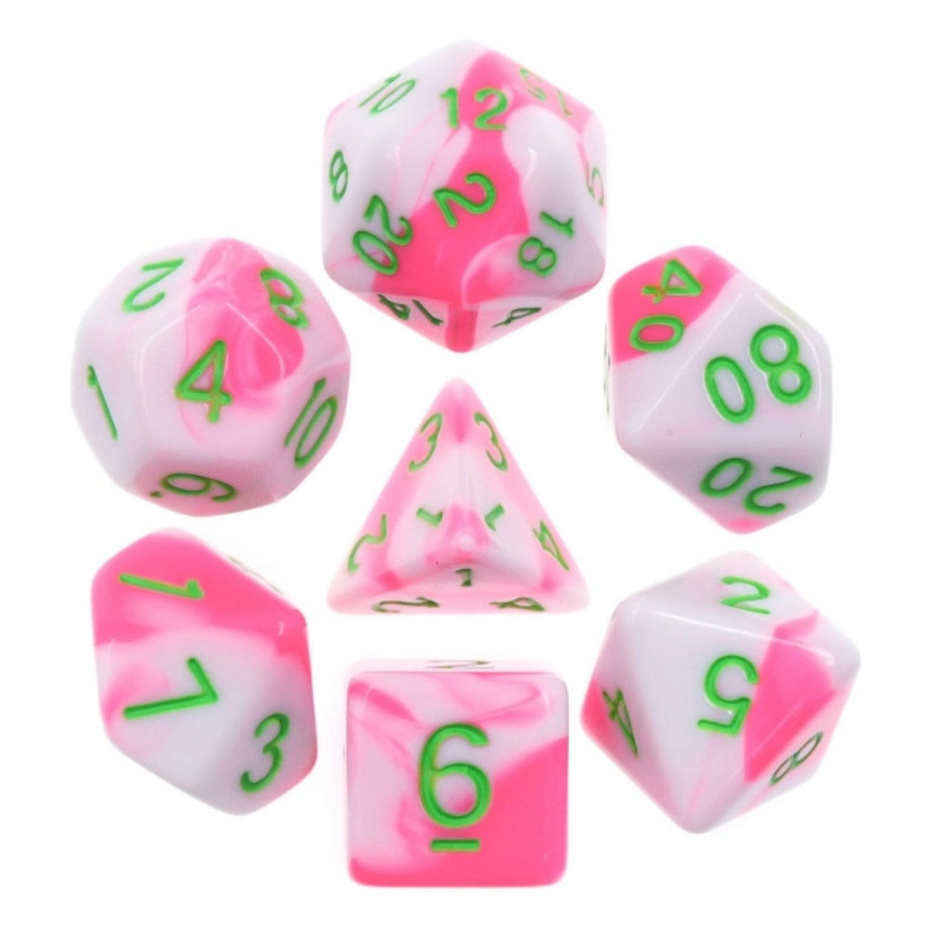 Pink Flamingo RPG Dice Set Plastic Dice Foam Brain Games