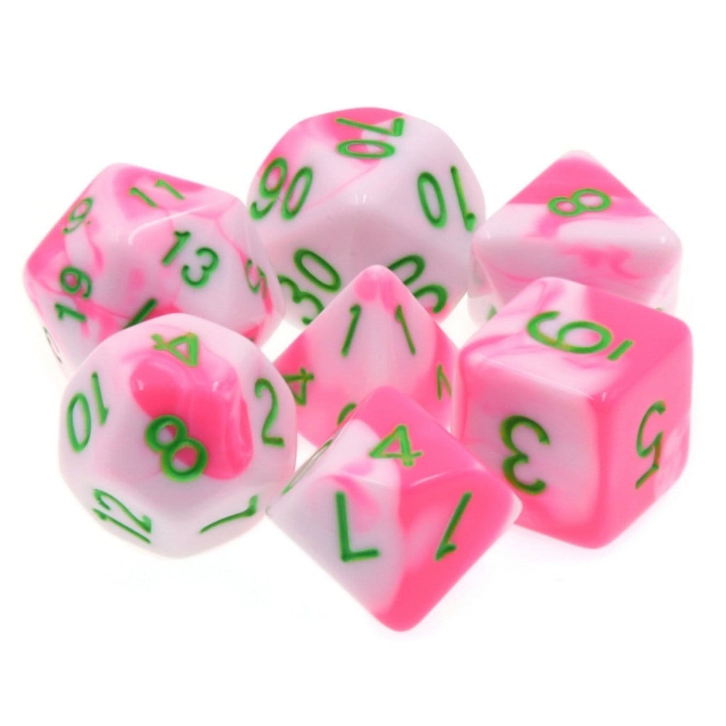 Pink Flamingo RPG Dice Set Plastic Dice Foam Brain Games