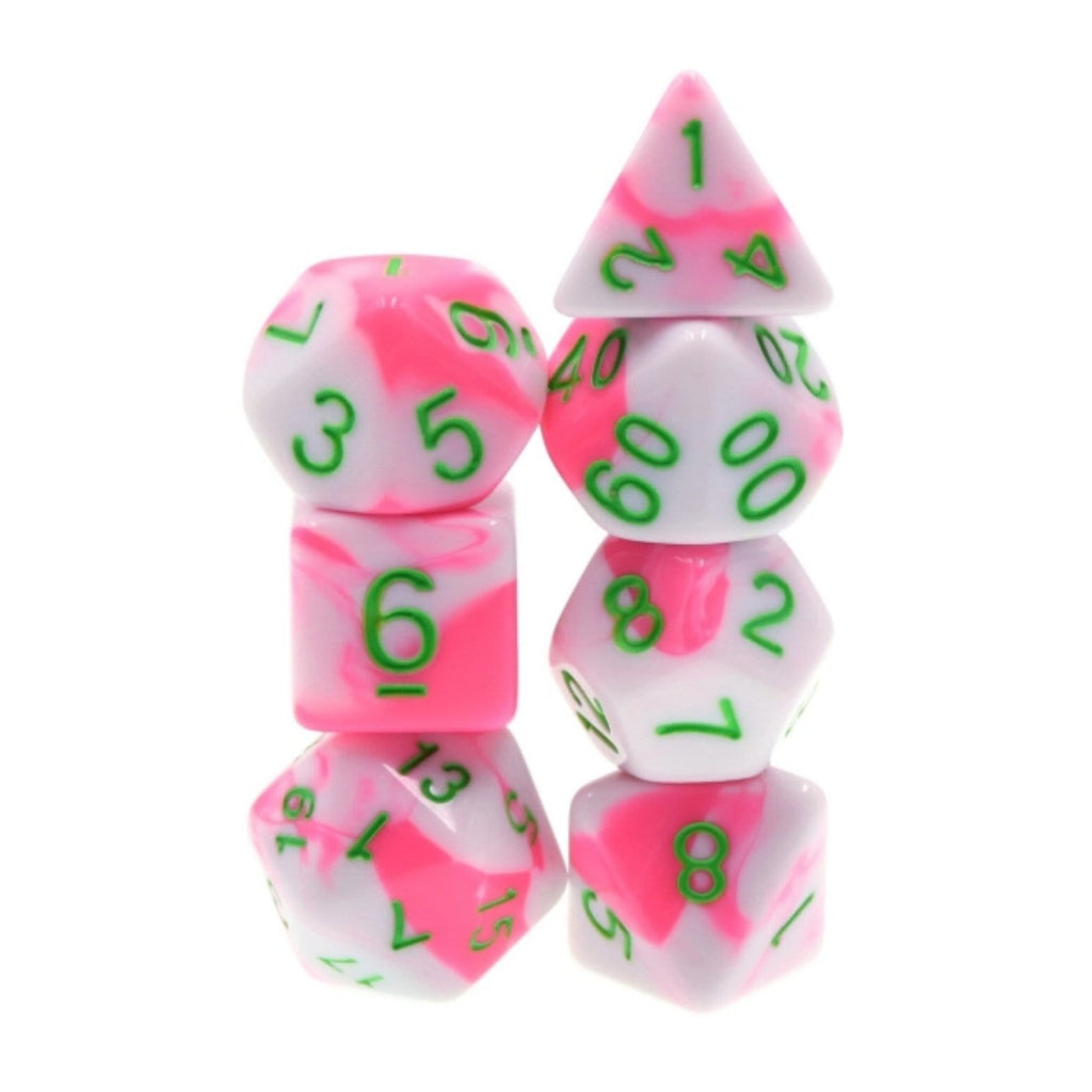 Pink Flamingo RPG Dice Set Plastic Dice Foam Brain Games