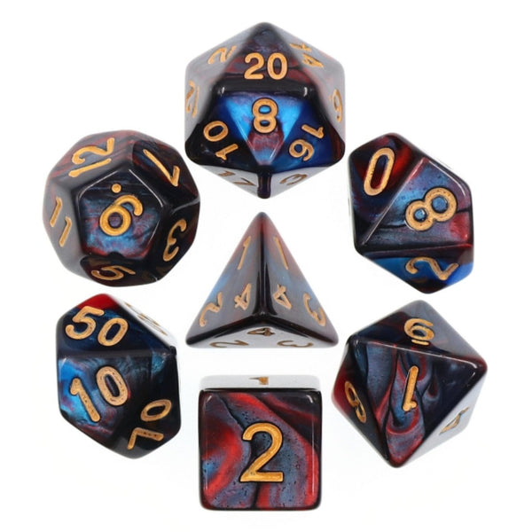 Blue Blood RPG Dice Set Plastic Dice Foam Brain Games