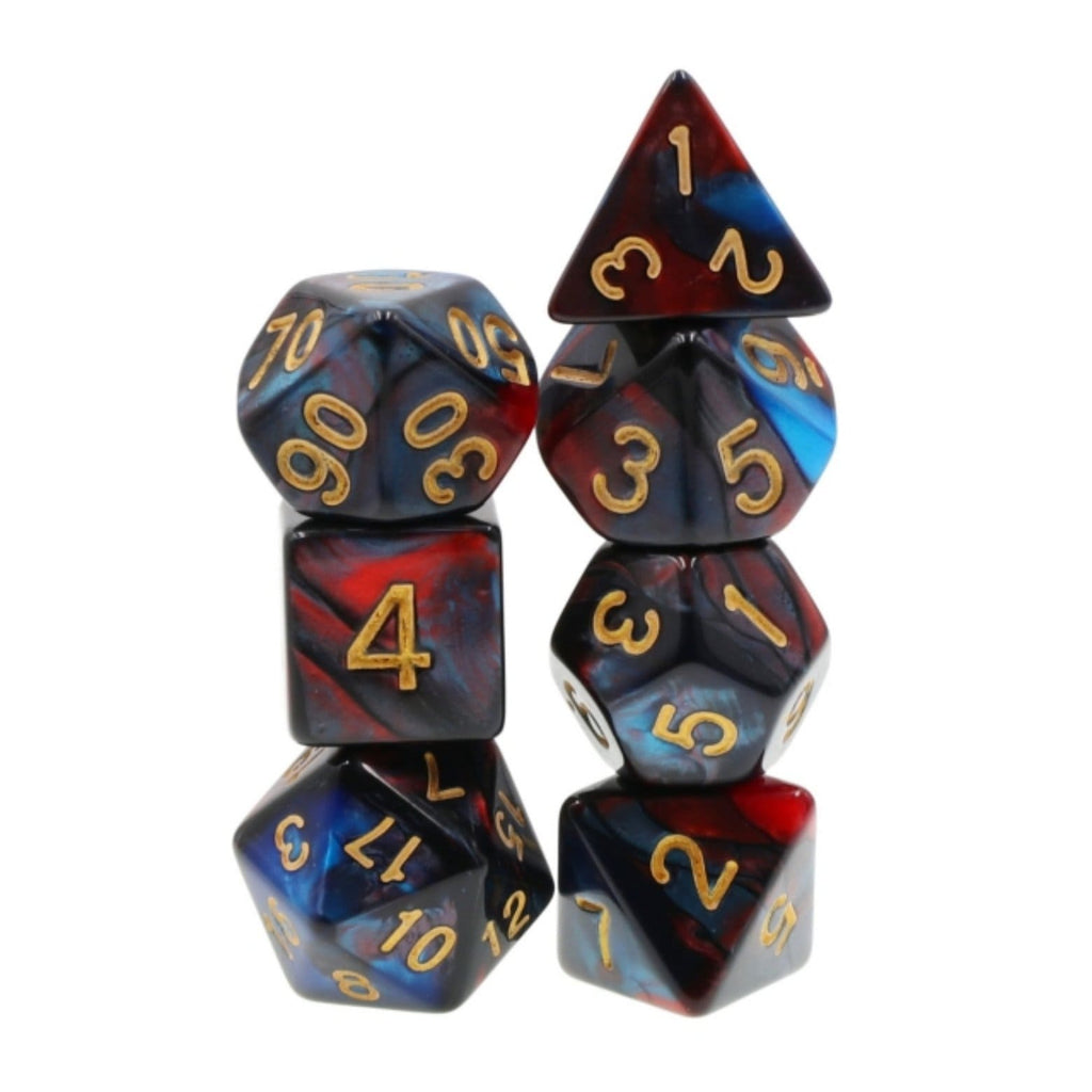 Blue Blood RPG Dice Set Plastic Dice Foam Brain Games