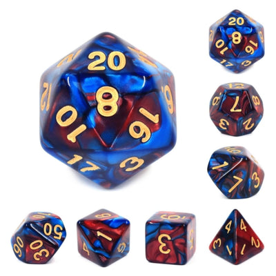 Blue Blood RPG Dice Set Plastic Dice Foam Brain Games