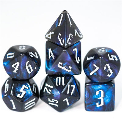 Magician's Dark Night RPG Dice Set Plastic Dice Foam Brain Games