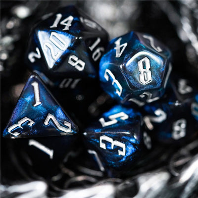 Magician's Dark Night RPG Dice Set Plastic Dice Foam Brain Games