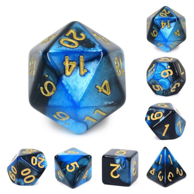 Thunderstorm RPG Dice Set Plastic Dice Foam Brain Games