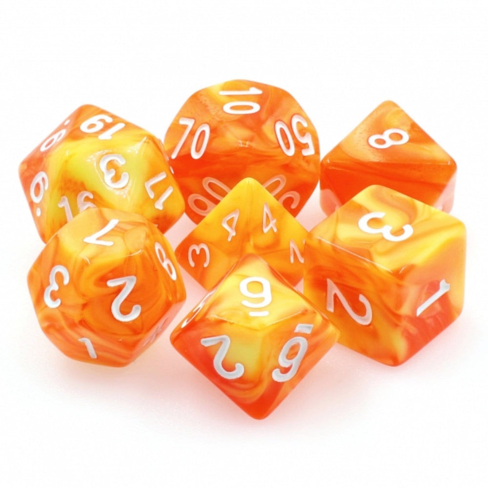 Lemon Sorbet RPG Dice Set Plastic Dice Foam Brain Games