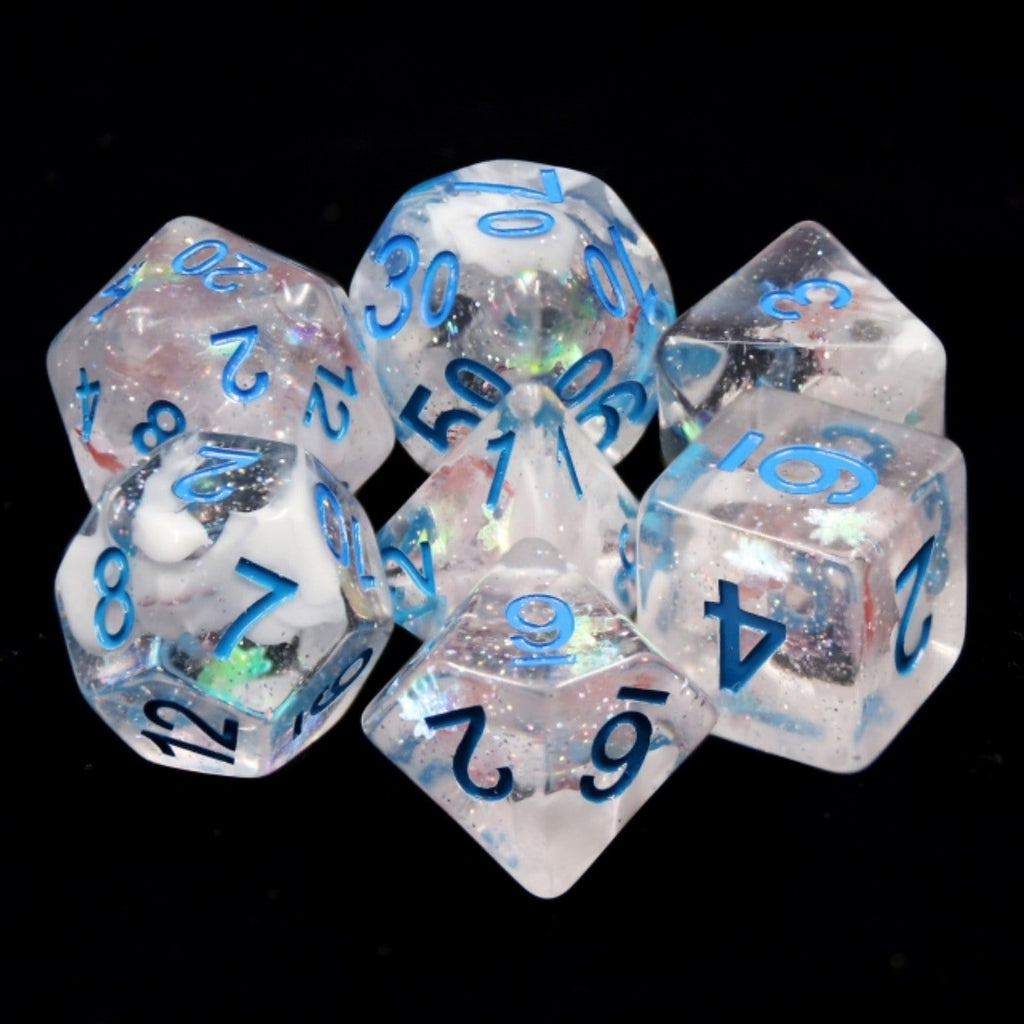 Blue Notes RPG Dice Set Plastic Dice Foam Brain Games