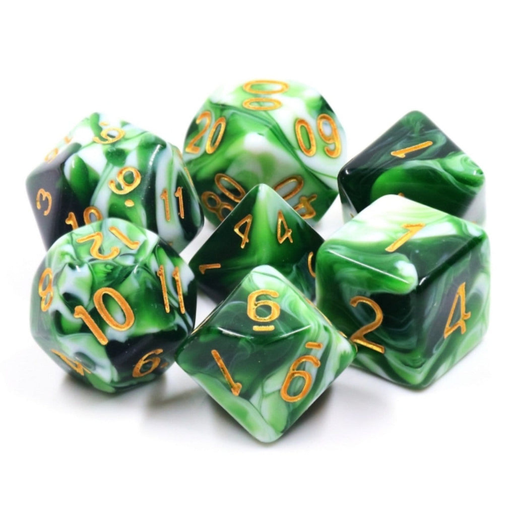 Jadeite RPG Dice Set Plastic Dice Foam Brain Games