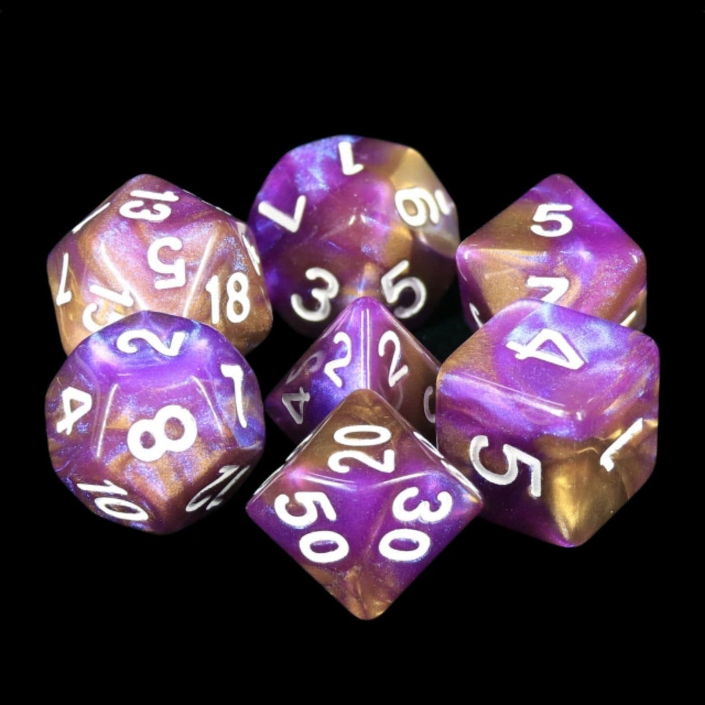 Puce RPG Dice Set Plastic Dice Foam Brain Games