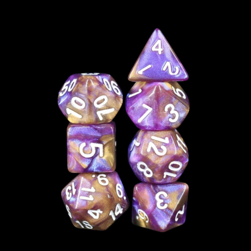 Puce RPG Dice Set Plastic Dice Foam Brain Games