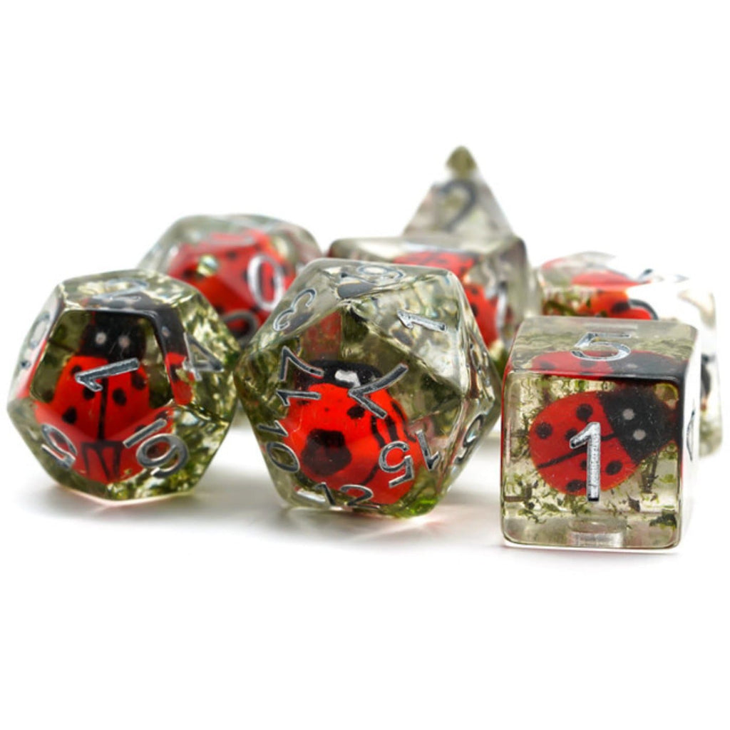 Red Ladybug  RPG Dice Set Plastic Dice Foam Brain Games