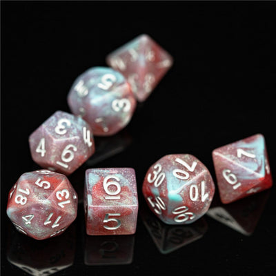 Geranium RPG Dice Set Plastic Dice Foam Brain Games