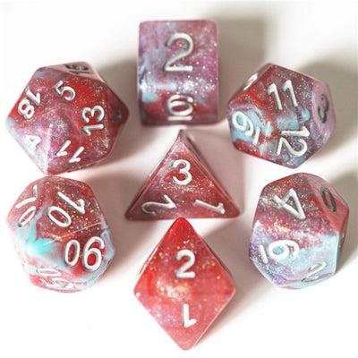 Geranium RPG Dice Set Plastic Dice Foam Brain Games