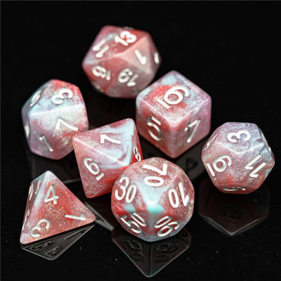 Geranium RPG Dice Set Plastic Dice Foam Brain Games