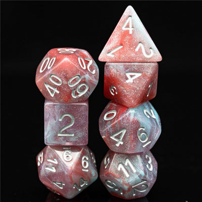 Geranium RPG Dice Set Plastic Dice Foam Brain Games