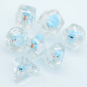Blue Bird RPG Dice Set Plastic Dice Foam Brain Games