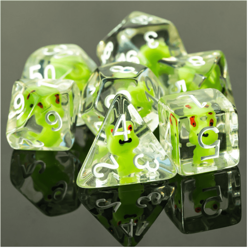 Frog RPG Dice Set Plastic Dice Foam Brain Games