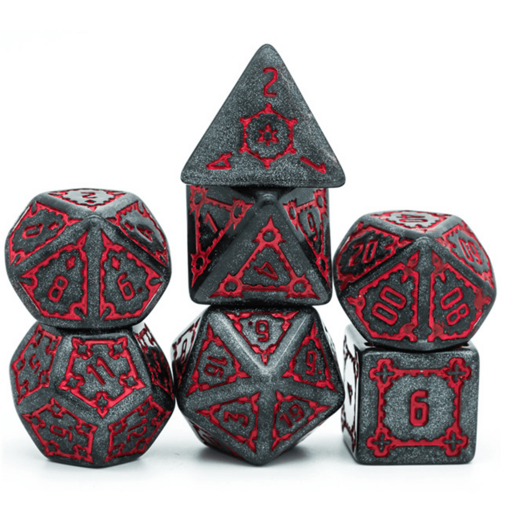 Huge Black Castle Dice Set - 25mm Plastic Dice Foam Brain Games