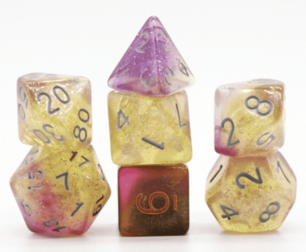 Dreamy Galaxy RPG Dice Set Plastic Dice Foam Brain Games