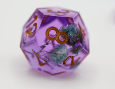 Sharp Edge Resin RPG Dice Set - Cornflower Plastic Dice Foam Brain Games