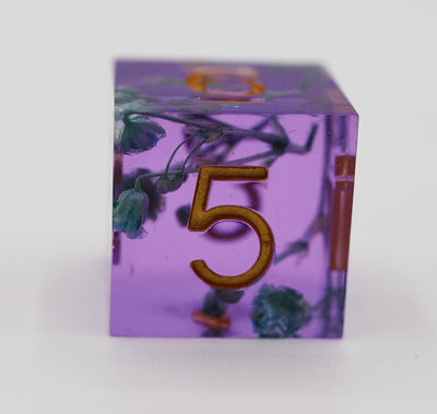 Sharp Edge Resin RPG Dice Set - Cornflower Plastic Dice Foam Brain Games