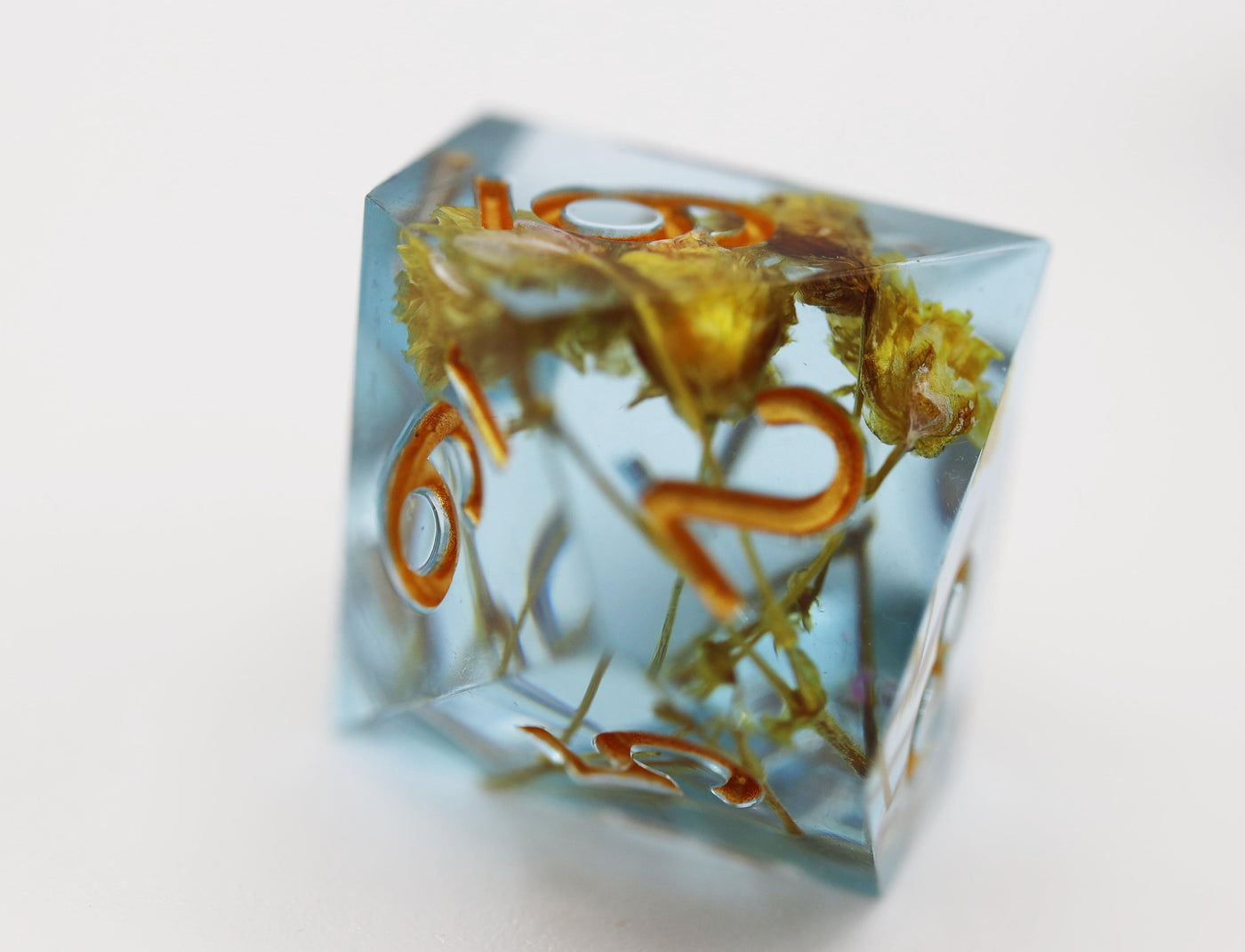 Sharp Edge Resin RPG Dice Set - Dahlia Plastic Dice Foam Brain Games