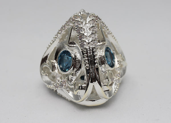 Hollow Hearts: Jeweled Sterling Silver - Premium RPG Metal Dice Set Metal Dice Foam Brain Games