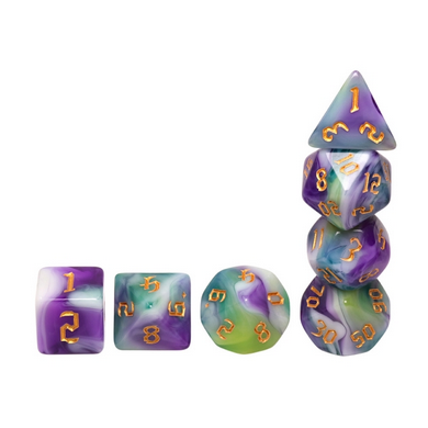 Siberian Iris RPG Dice Set Plastic Dice Foam Brain Games