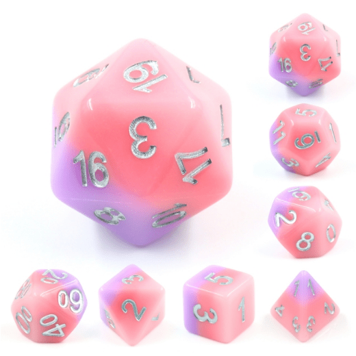 Slumber Rose RPG Dice Set Plastic Dice Foam Brain Games