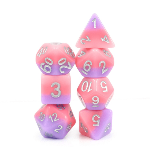 Slumber Rose RPG Dice Set Plastic Dice Foam Brain Games
