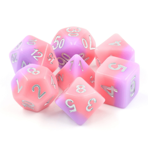 Slumber Rose RPG Dice Set Plastic Dice Foam Brain Games