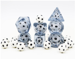 Soccer Ball RPG Dice Set Plastic Dice Foam Brain Games