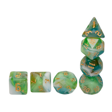 Spring Breeze RPG Dice Set Plastic Dice Foam Brain Games