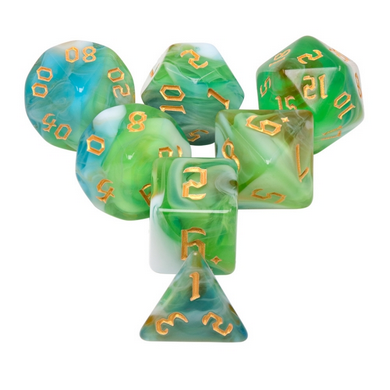 Spring Breeze RPG Dice Set Plastic Dice Foam Brain Games