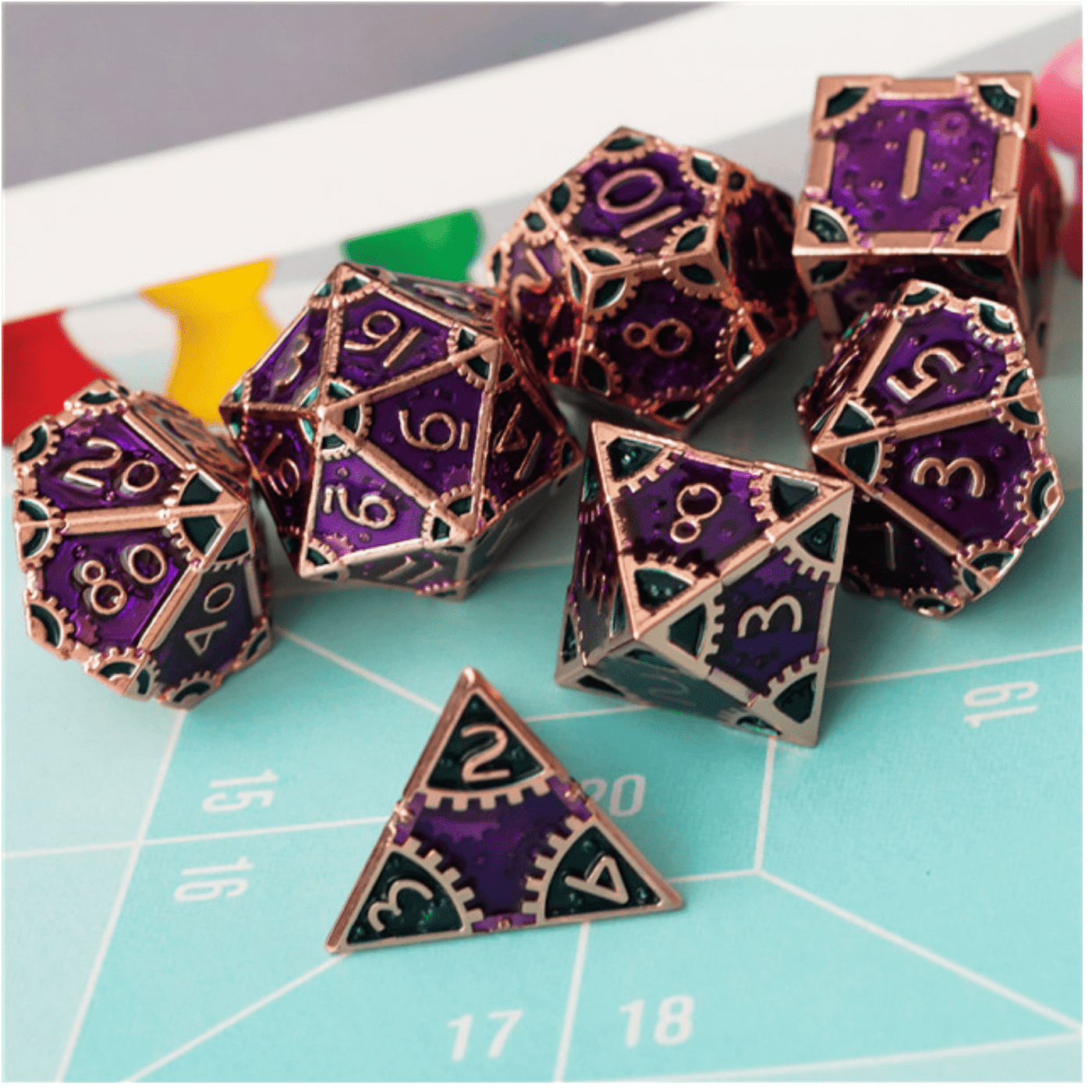 SteamPunk: Evil Queen - Metal RPG Dice Set Metal Dice Foam Brain Games