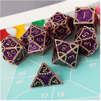 SteamPunk: Evil Queen - Metal RPG Dice Set Metal Dice Foam Brain Games