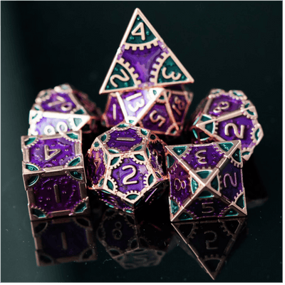 SteamPunk: Evil Queen - Metal RPG Dice Set Metal Dice Foam Brain Games