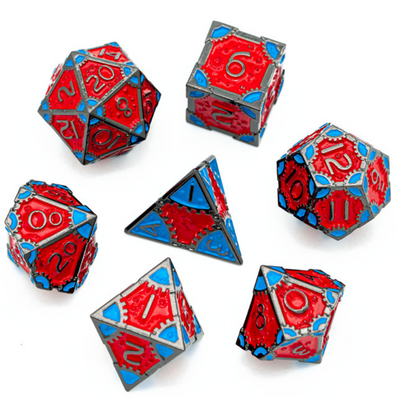 SteamPunk: Rockabilly - Metal RPG Dice Set Metal Dice Foam Brain Games