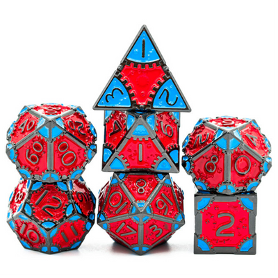 SteamPunk: Rockabilly - Metal RPG Dice Set Metal Dice Foam Brain Games
