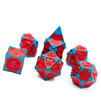 SteamPunk: Rockabilly - Metal RPG Dice Set Metal Dice Foam Brain Games
