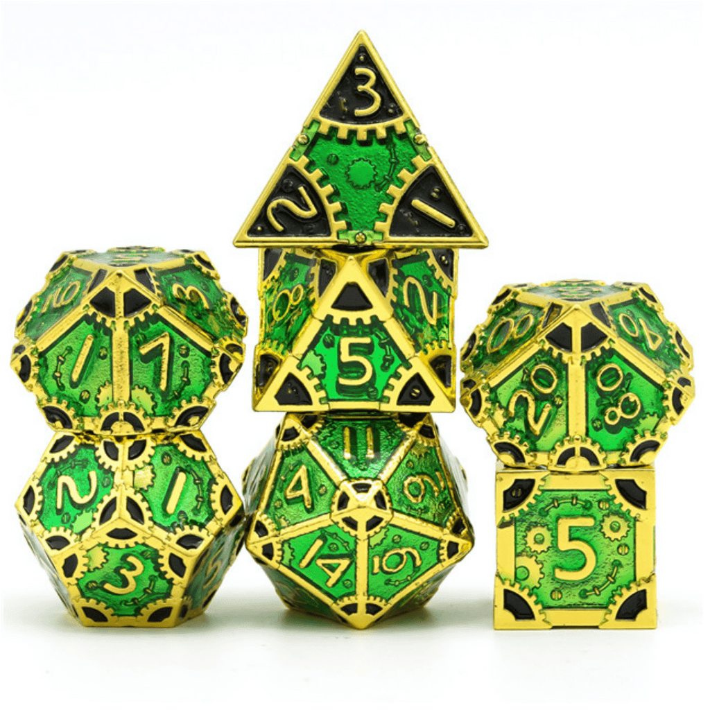 SteamPunk: Wild Ivy - Metal RPG Dice Set Metal Dice Foam Brain Games