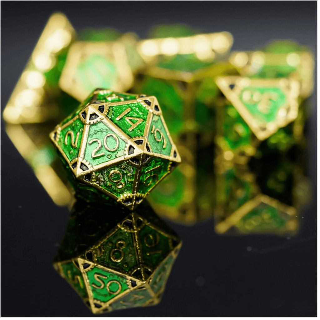 SteamPunk: Wild Ivy - Metal RPG Dice Set Metal Dice Foam Brain Games