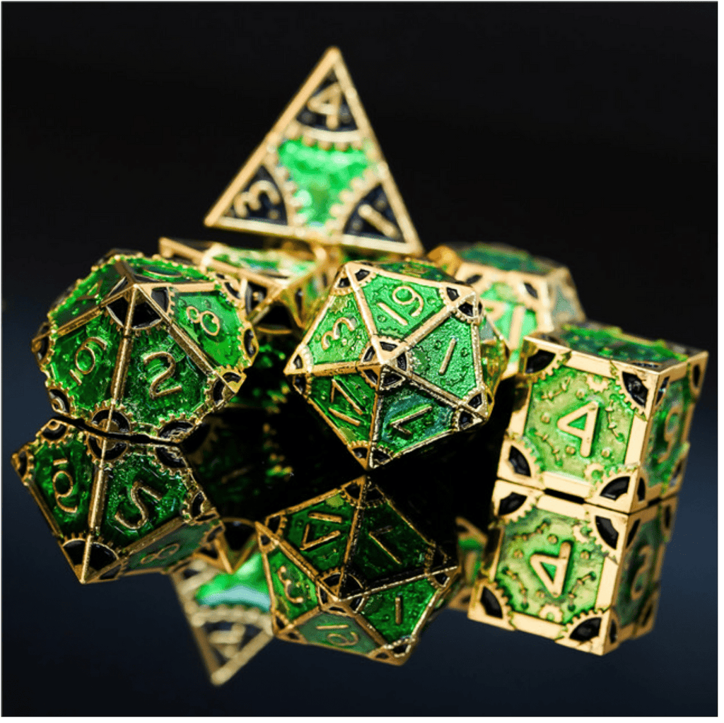 SteamPunk: Wild Ivy - Metal RPG Dice Set Metal Dice Foam Brain Games