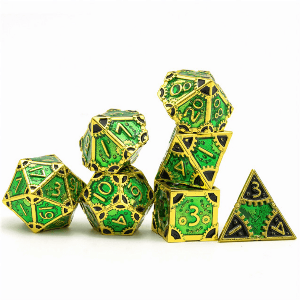 SteamPunk: Wild Ivy - Metal RPG Dice Set Metal Dice Foam Brain Games