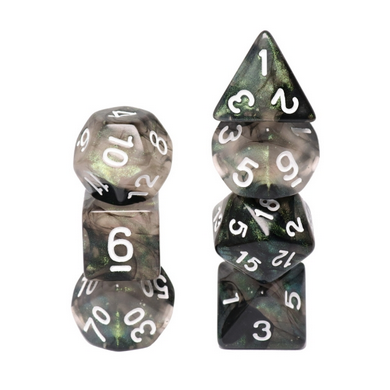 Glow in the Dark Storm Chaser RPG Dice Set Plastic Dice Foam Brain Games