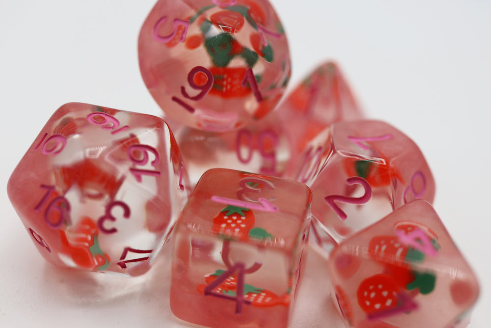 Strawberry Shortcake RPG Dice Set Plastic Dice Foam Brain Games