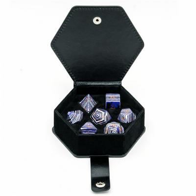 Textured Turquoise Black & Blue - Engraved Stone Dice Foam Brain Games